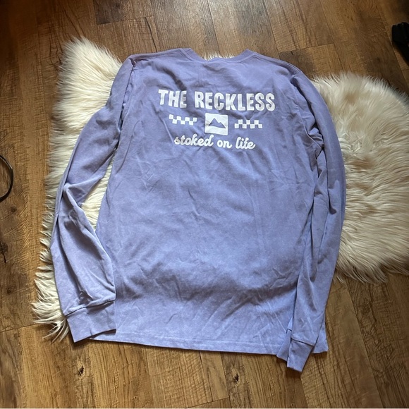 The Reckless Women's Purple Long Sleeve Tee - Picture 3 of 5